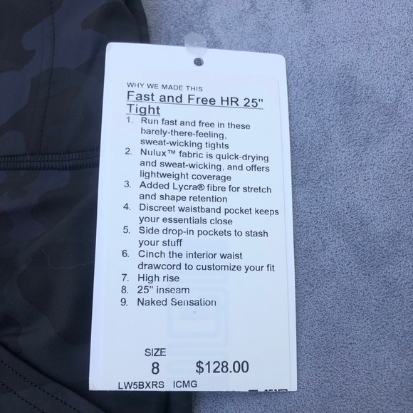 Lululemon fast and free HR 25” tight - Picture 4 of 5